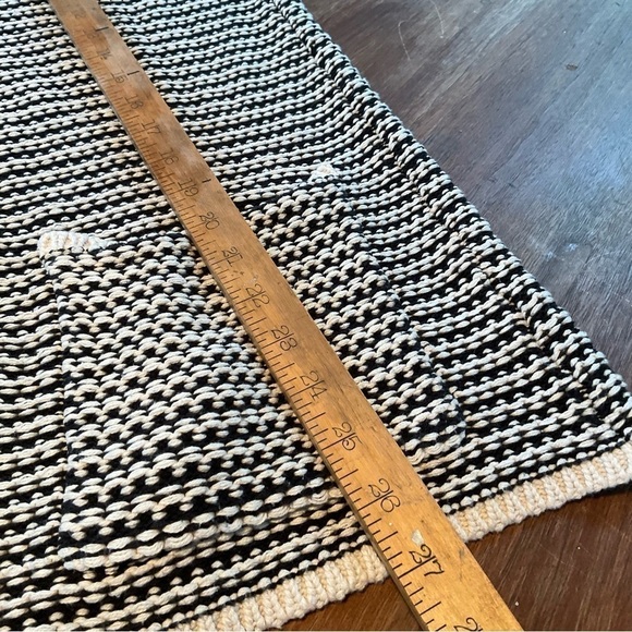 Knox Rose Black & Beige Tan Fringed Knit Cardigan Sweater XS - Picture 7 of 9